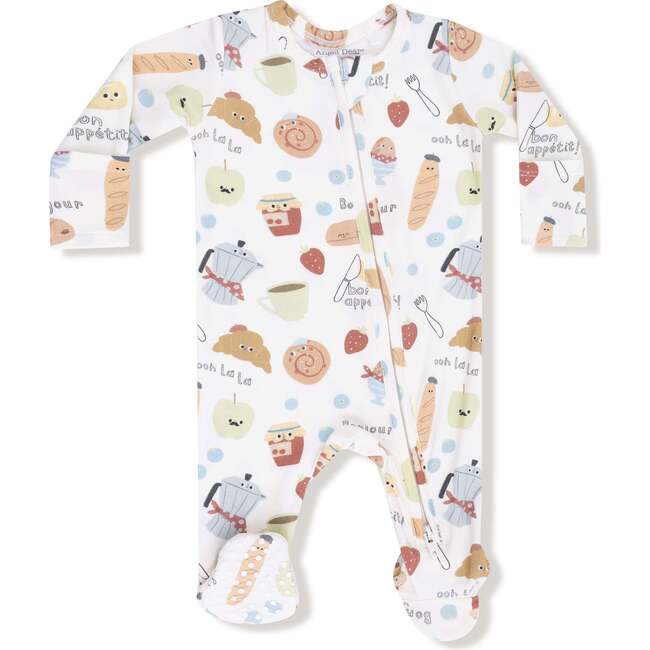 2 Way Zipper Footie Bonjour Breakfast