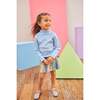 Mini Skirt, Blue Multi Stripe Wool - Skirts - 3