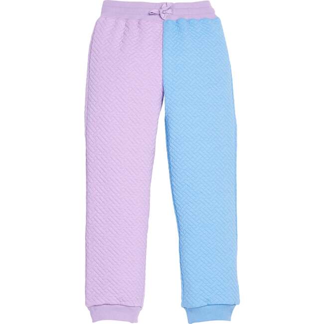 Color Block Jogger, Lavender & Blue Quilted Trellis