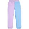 Color Block Jogger, Lavender & Blue Quilted Trellis - Sweatpants - 1 - thumbnail