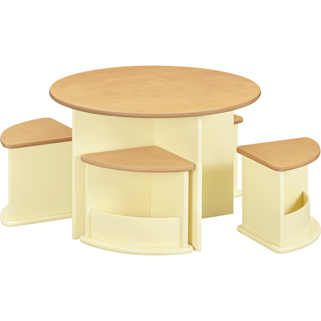 Nessa Nesting Play Table in Pale Yellow and Honey