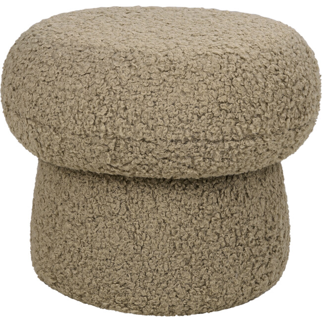 Mini Mushroom Pouf in Latte Teddy Loop