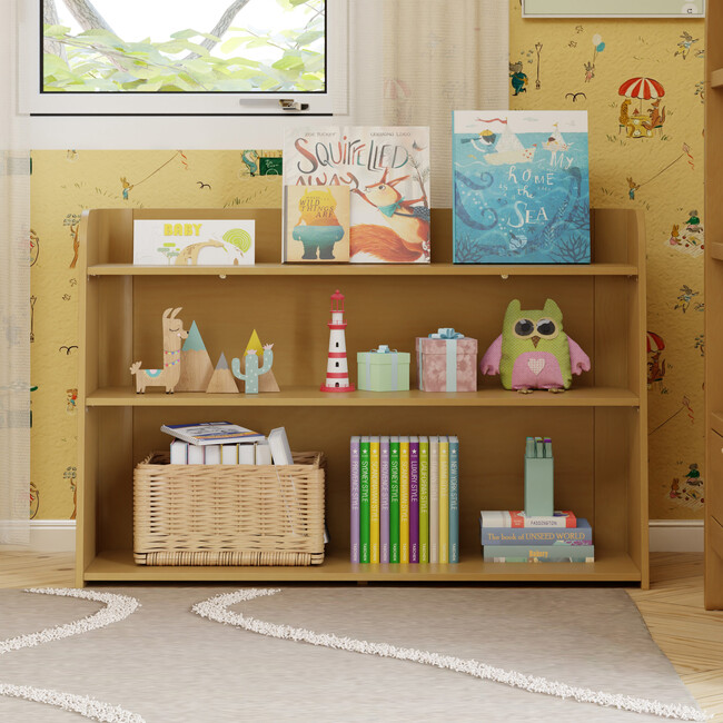 Melo Montessori-Inspired Bookcase in Honey - Storage - 2