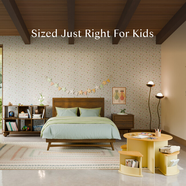 Nessa Nesting Play Table in Pale Yellow and Honey - Play Tables - 3