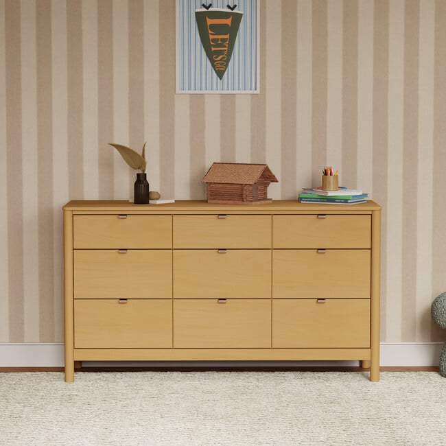 Bondi 9-Drawer Assembled Dresser in Honey - Dressers - 2