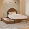 Twin Storage Trundle Bed in Natural Walnut - Beds - 2