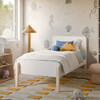 TipToe Twin Bed in White and Washed Natural - Beds - 2