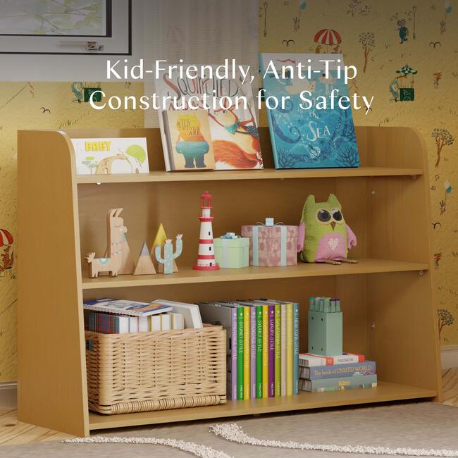 Melo Montessori-Inspired Bookcase in Honey - Storage - 4