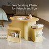 Nessa Nesting Play Table in Pale Yellow and Honey - Play Tables - 4
