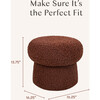 Mini Mushroom Pouf in Rouge Teddy Loop - Ottomans - 5