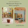 Mini Mushroom Pouf in Latte Teddy Loop - Ottomans - 3