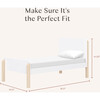 TipToe Twin Bed in White and Washed Natural - Beds - 4
