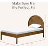 Bondi Twin Bed in Natural Walnut - Beds - 4