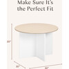 Nessa Nesting Play Table in White and Washed Natural - Play Tables - 5