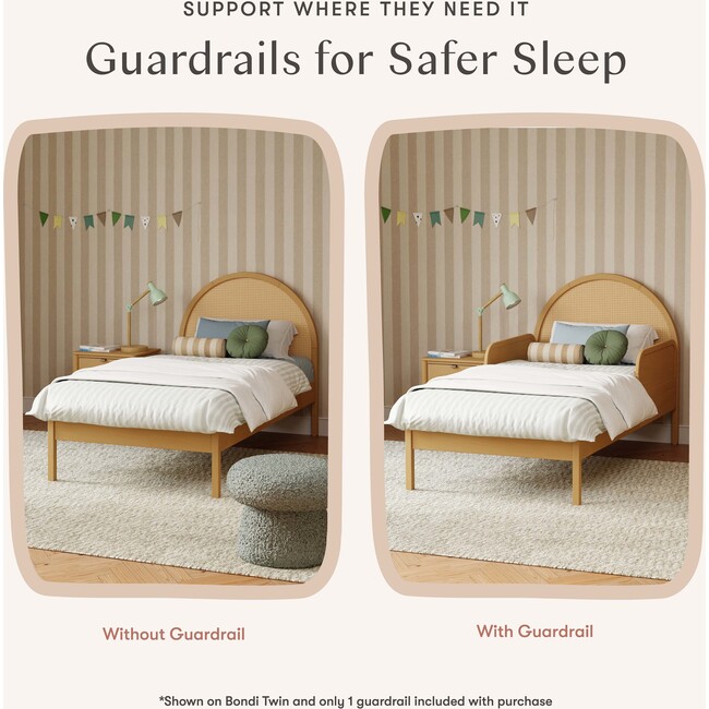 Twin/Full Bed Guardrail in Honey - Guard Rails - 5