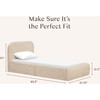 Nara Twin Bed in Chai Shearling - Beds - 4