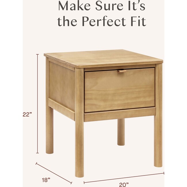 Bondi Nightstand, Assembled in Honey - Nightstands - 6