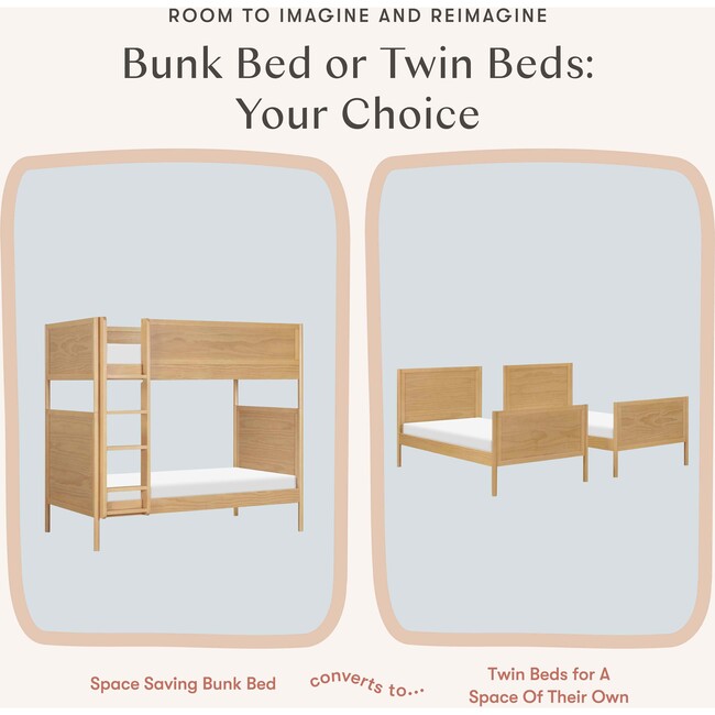 Bondi Convertible Bunk Bed in Honey - Beds - 6