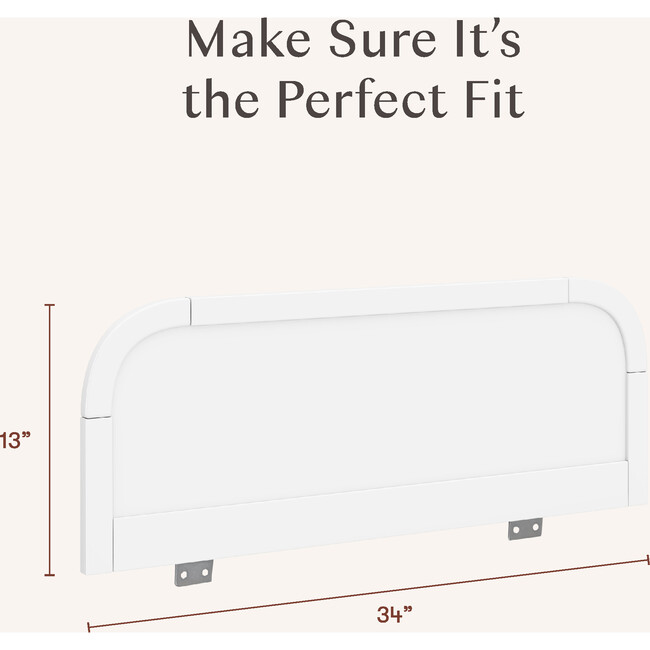 Twin/Full Bed Guardrail in White - Guard Rails - 6