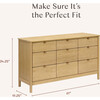 Bondi 9-Drawer Assembled Dresser in Honey - Dressers - 5