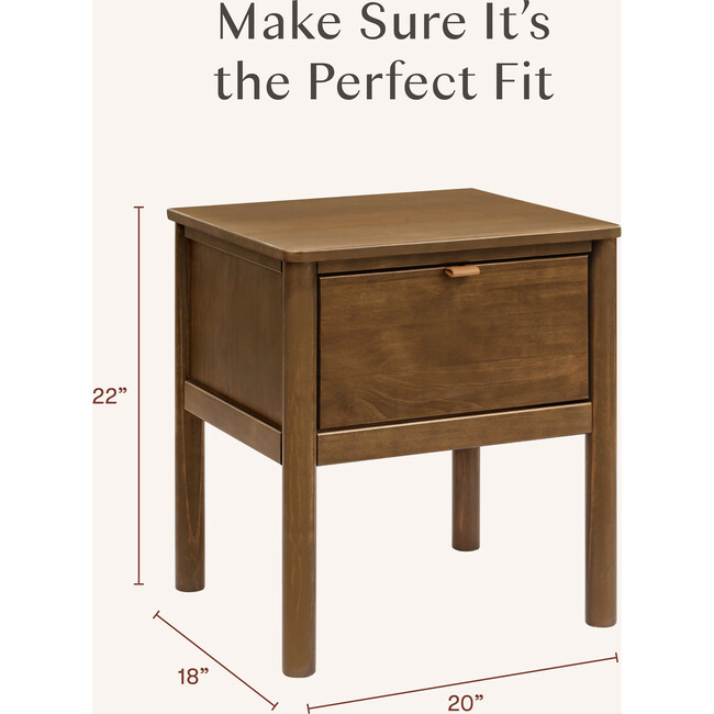 Bondi Nightstand, Assembled in Natural Walnut - Nightstands - 6