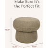 Mini Mushroom Pouf in Latte Teddy Loop - Ottomans - 6
