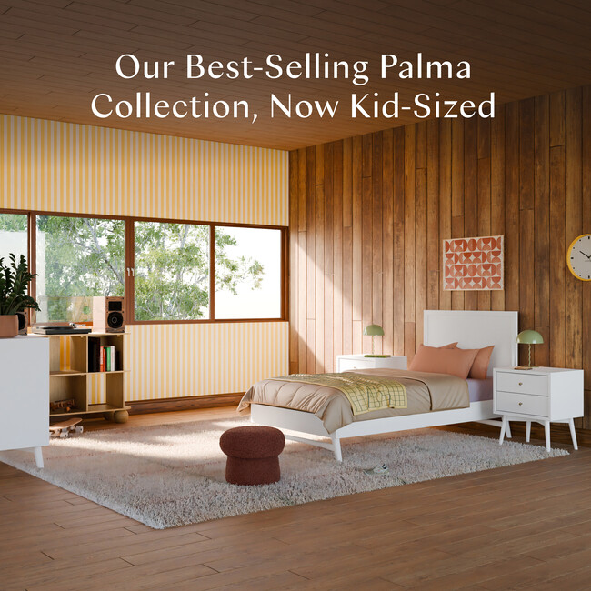 Palma Twin Bed in White - Beds - 3