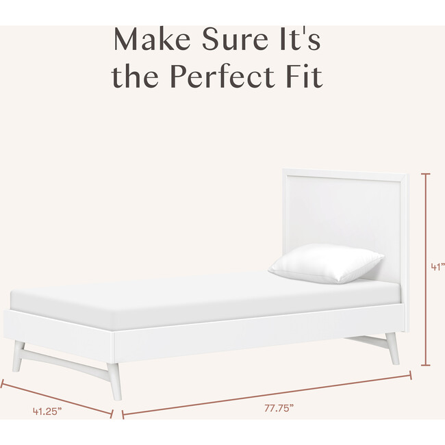 Palma Twin Bed in White - Beds - 4