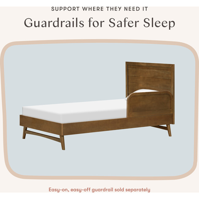 Palma Twin Bed in Natural Walnut - Beds - 5
