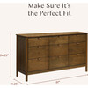 Bondi 9-Drawer Assembled Dresser in Natural Walnut - Dressers - 5