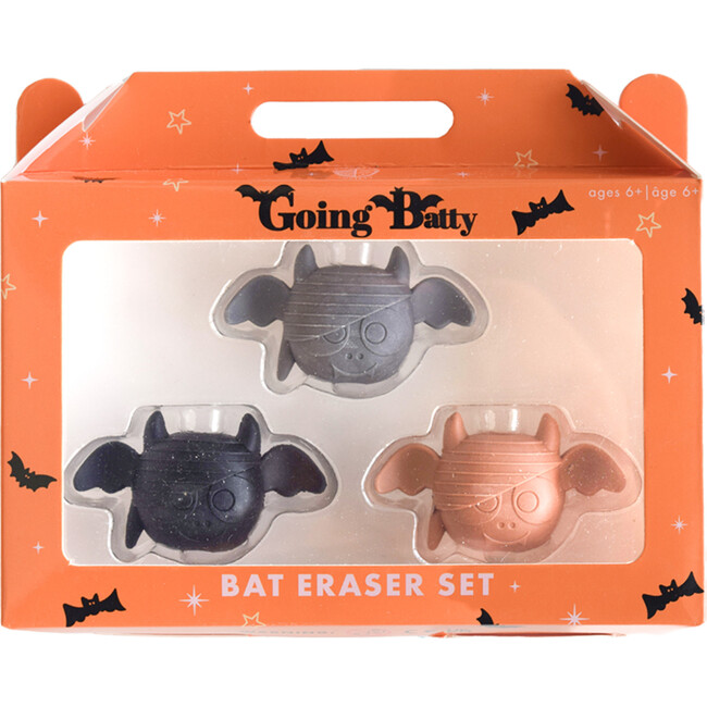 Going Batty Bat Eraser Set