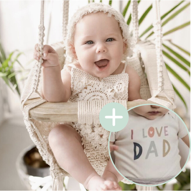Macrame Swing & Love Dad Bodysuit Bundle Natural