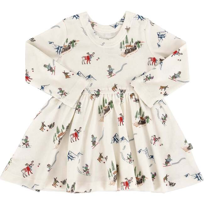 Long Sleeve Twirl Dress, Mountain Express
