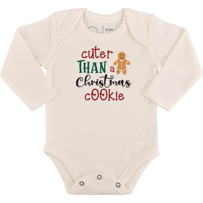 Long Sleeve Graphic Bodysuit, Christmas Cookie