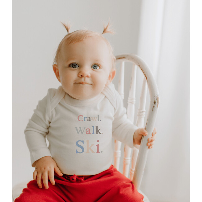 Long Sleeve Graphic Bodysuit, Crawl Walk Ski - Onesies - 2