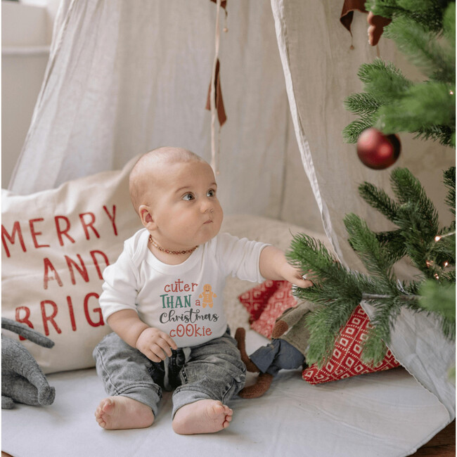Long Sleeve Graphic Bodysuit, Christmas Cookie - Onesies - 2