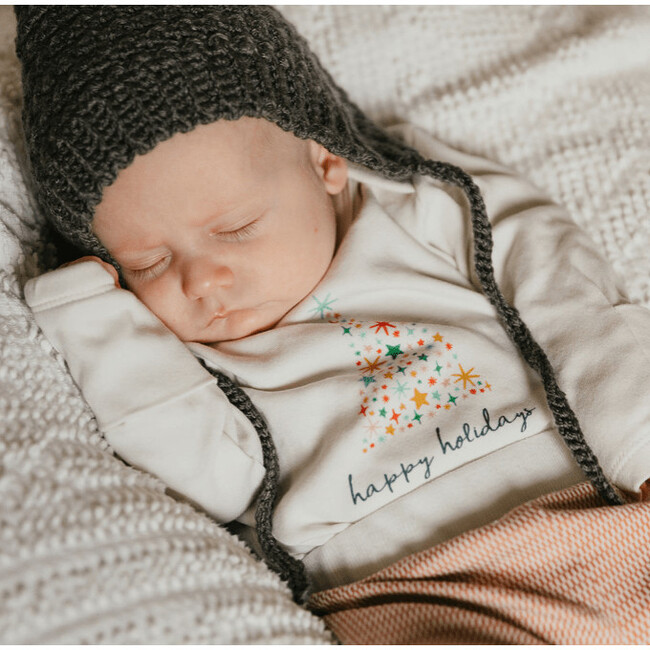 Long Sleeve Graphic Bodysuit, Happy Holidays Tree - Onesies - 2