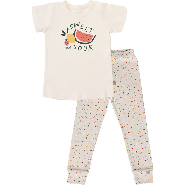 Short Sleeve Pajama Set, Sweet And Sour