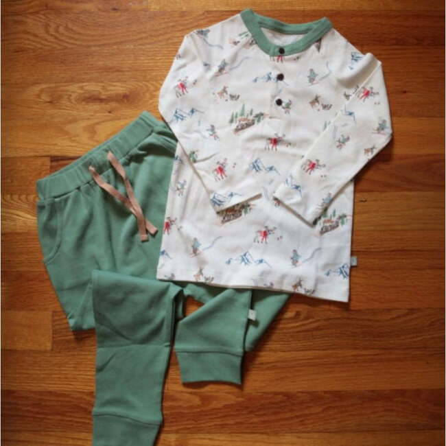 Lounge Pants, Basil Green - Pants - 2