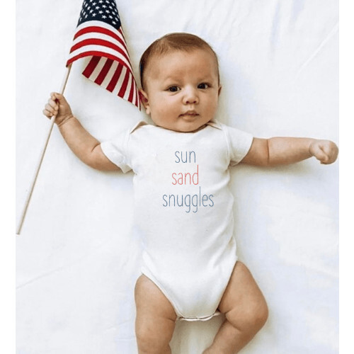 Graphic Bodysuit, Sun Sand Snuggles - Onesies - 2