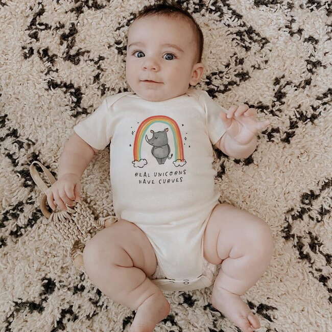 Graphic Bodysuit, Unicorn Curves - Onesies - 2