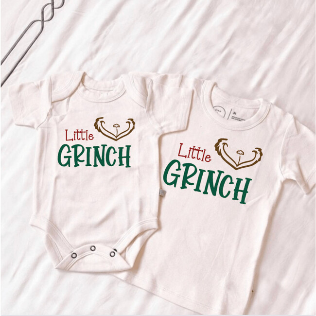 Graphic Bodysuit, Little Grinch - Onesies - 2