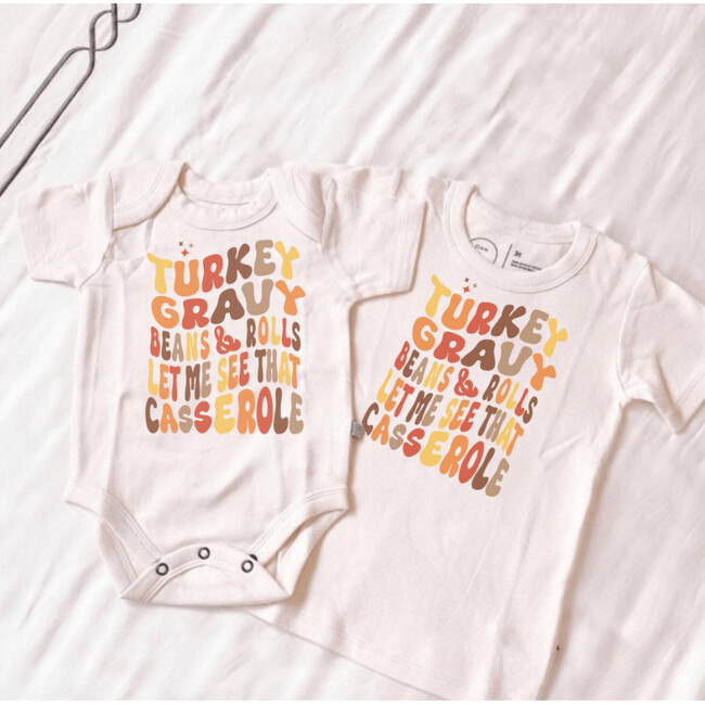 Graphic Bodysuit, Turkey Gravy Casserole - Onesies - 2