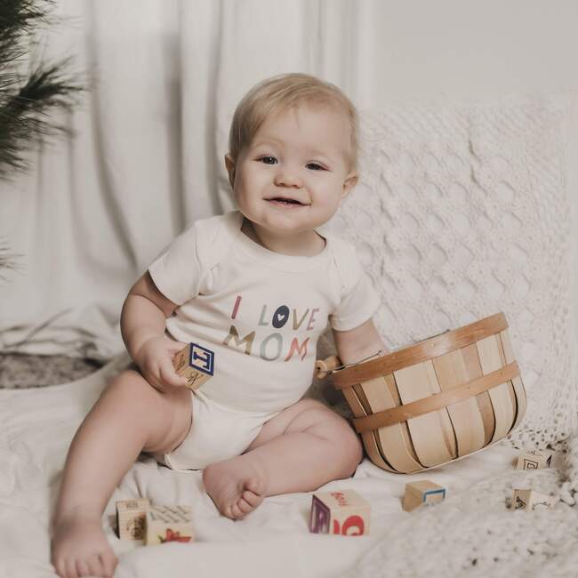 Graphic Bodysuit, Love Mom - Onesies - 3