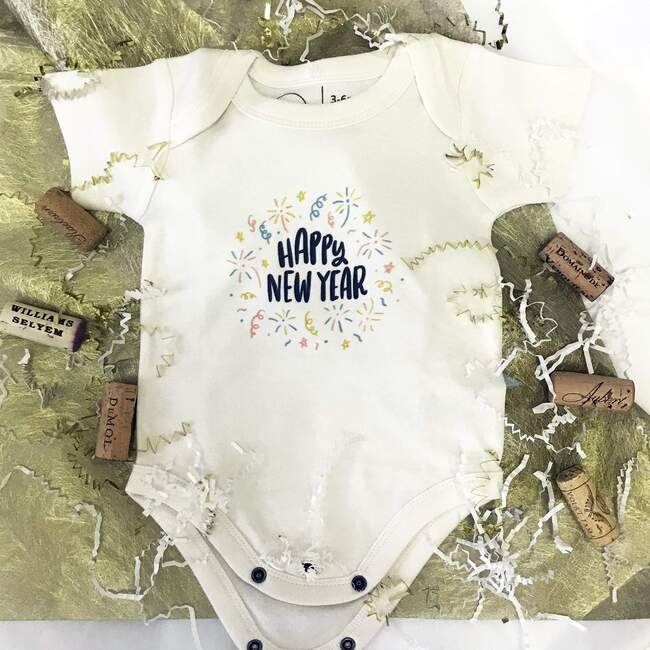 Graphic Bodysuit, Happy New Year - Onesies - 2