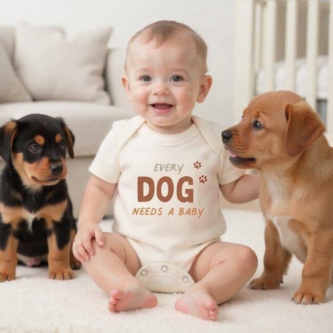 Graphic Bodysuit, Every Dog Needs A Baby - Onesies - 3