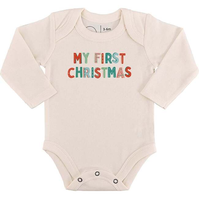 Graphic Bodysuit, My First Christmas (Long Sleeve)