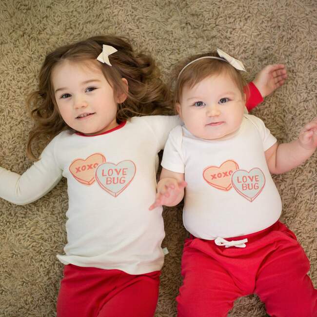 Graphic Bodysuit, Candy Hearts - Onesies - 2
