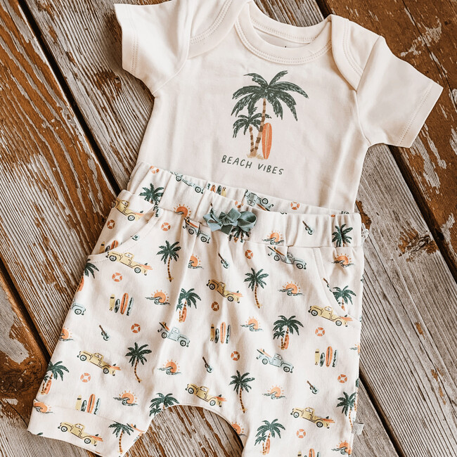 Graphic Bodysuit, Beach Vibes Palms - Onesies - 2