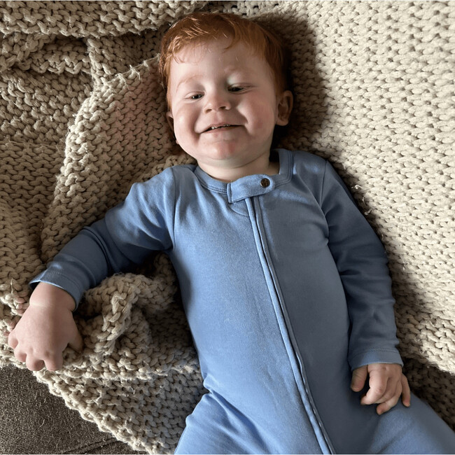 Footie,  Periwinkle Blue - Footie Pajamas - 3